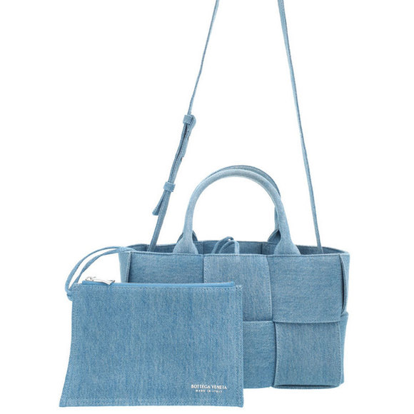 Bottega Veneta Mini Arco Tote Bag Blue - Picture 1 of 9